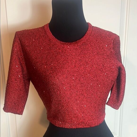BNWT - MISA DARYA RED SPARKLE TOP - XS - Picture 2 of 5
